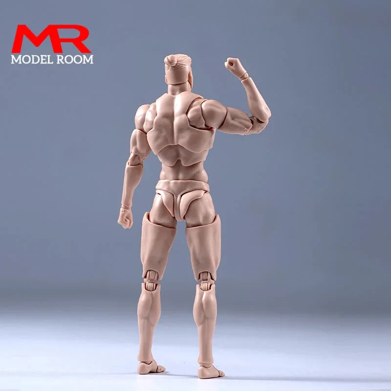 Third Part 1/12 Scale Super Flexible Male Joint Body 16.5cm Soldier Muscle Strong Articulated Action Figure Body Doll