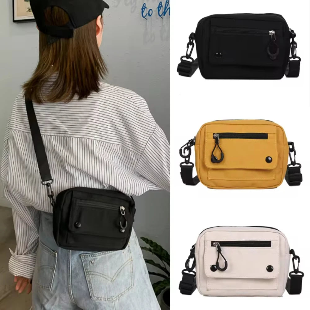 Women Canvas Handbags Korean Mini Student Bag Cell Phone Simple Small Crossbody