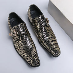 Fashion Chelsea Dress Shoes For Men Slip On Party Loafers Formal Social Shoe