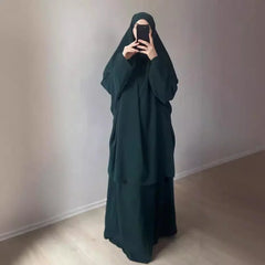 Hooded Muslim Women Hijab Dress Full Cover Prayer Garment Jilbab Abaya Long Khimar