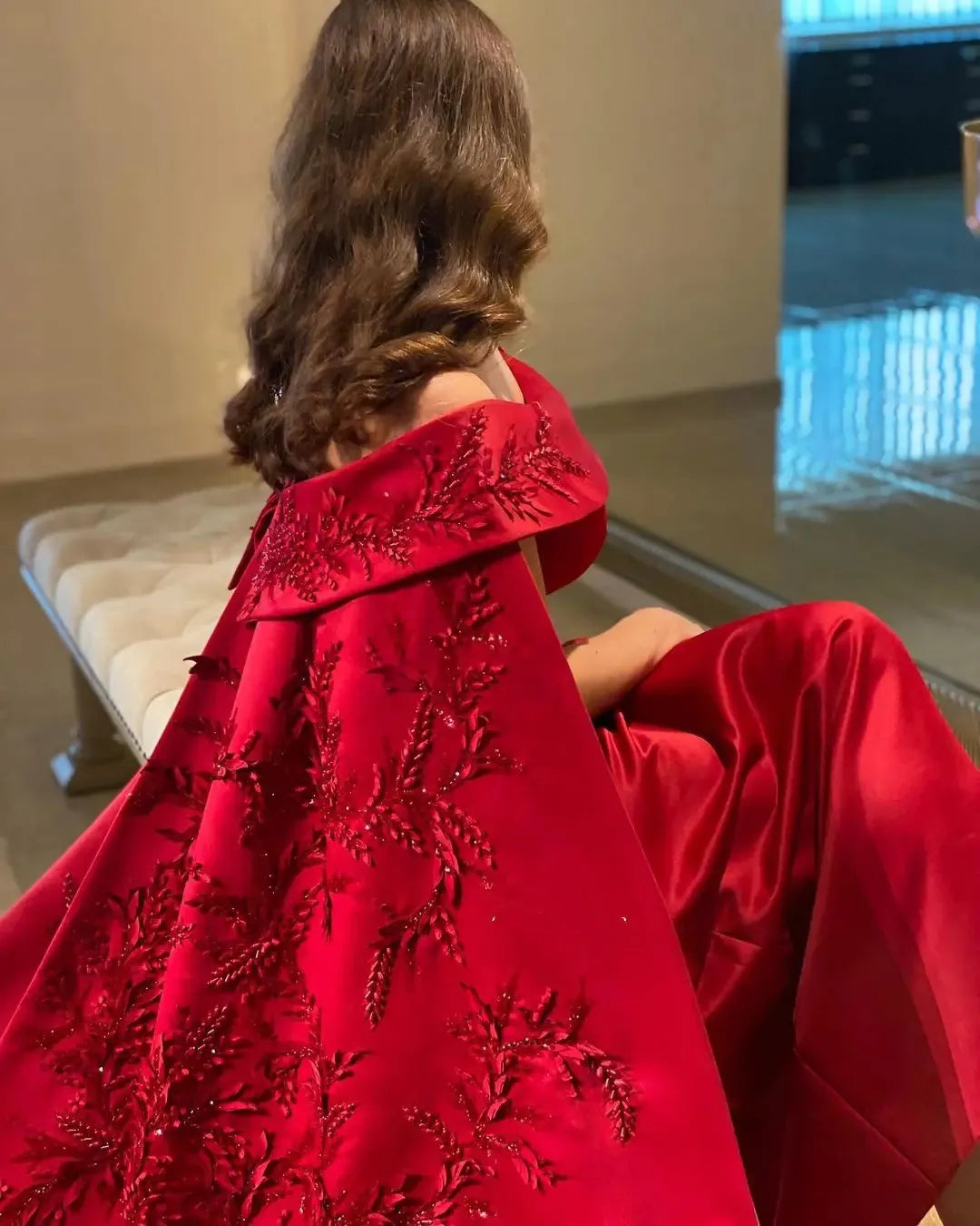 Homecoming Dresses: Red Brand Dresses With Long Sleeves Ball Gowns