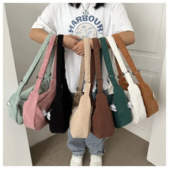 Fashion Women Canvas Shoulder Bags Korean Fashion Female Messenger bag