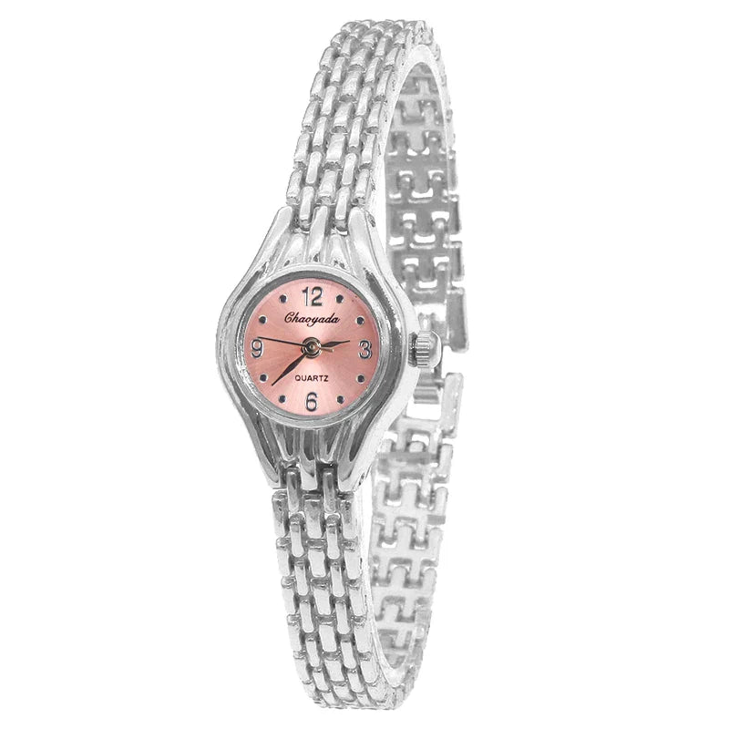 Ladies Gold Plated Watch Women Bracelet Quartz Wristwatch Girl Analog Feminino Relojes Hour Luxury Watches Elegant Casual Clock