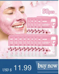 7pcs Japan Sakura Mud Face Mask Deep Cleansing Remove Blackheads Oil-Control Clay Mask Moisturizing Packs Facial Skin Care