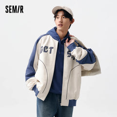 Semir Jacket Men Spring Fashion Contrasting Color Raglan Sleeves