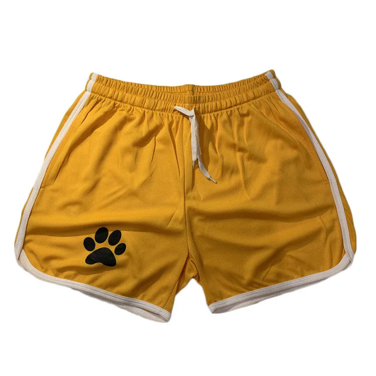 Summer fitness shorts Loose running shorts Men's jogging sports Breathable mesh shorts Thin trend men's three-quarter pants