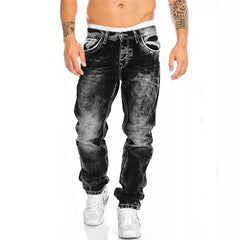 Mens Jeans Brands Straight Stretch Slim Jean Homme Pantalones Hombre Casual Pants