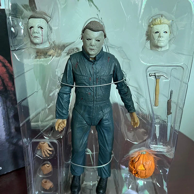 NECA Michael Myers Figure With LED Pumpkin Halloween Ultimate  Action Figure Toy Doll Decor Christmas Gift Halloween Horror Toy