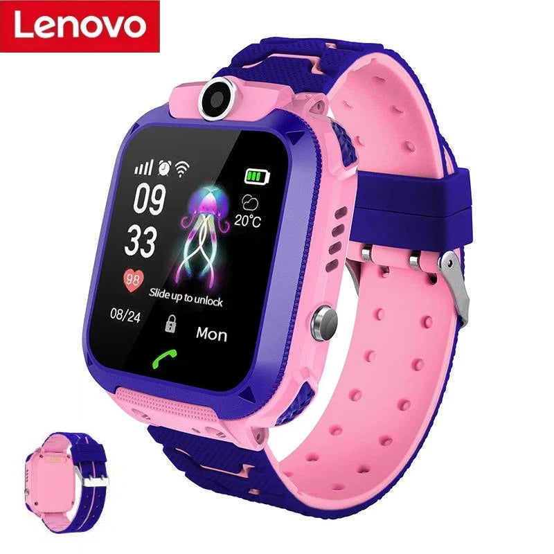 Lenovo 2026 5G Kids Smart Watch Sim Card Call SOS GPS Location Child Smart Watch Camera Waterproof Watch For Boys Girls Present