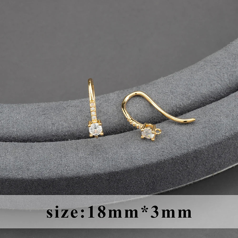 GUFEATHER,20pcs/lot,M800,jewelry accessories,pass REACH,nickel free,18k gold plated,copper,connector,diy earrings,jewelry making