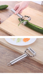 Kitchen Vegetable Peeler Stainless Steel Melon Planer Double-Head Peeler Household