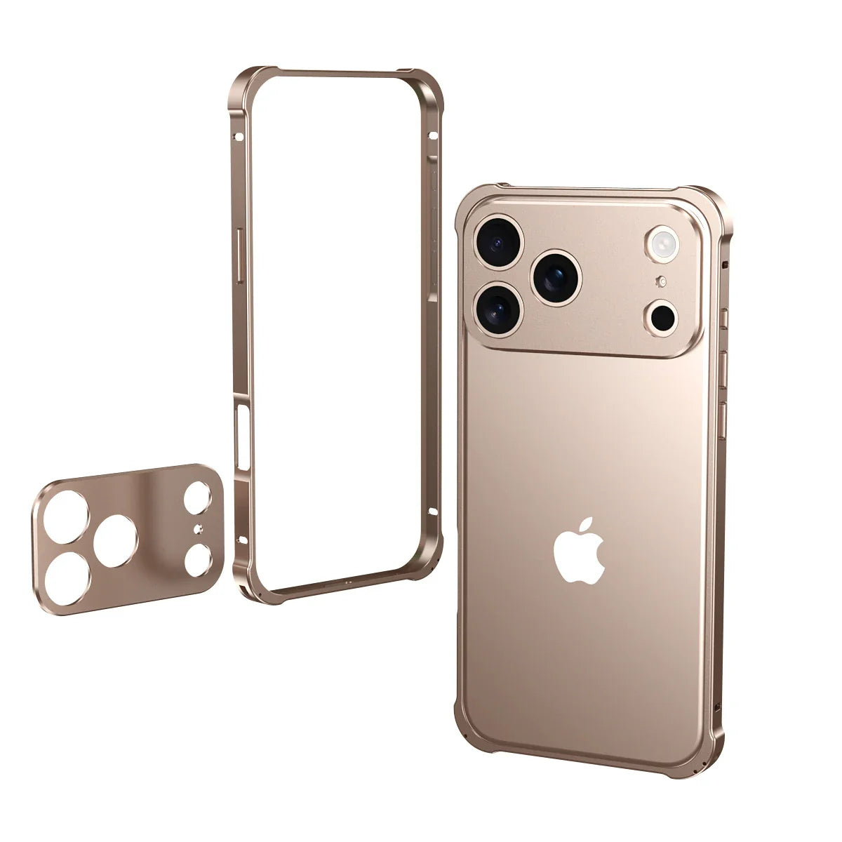 Original Colour Aluminium Frame Metal Bumper Hard Case For IPhone 17Air 17 Pro Max High Quality Alloy Lens Protector Phone Cover