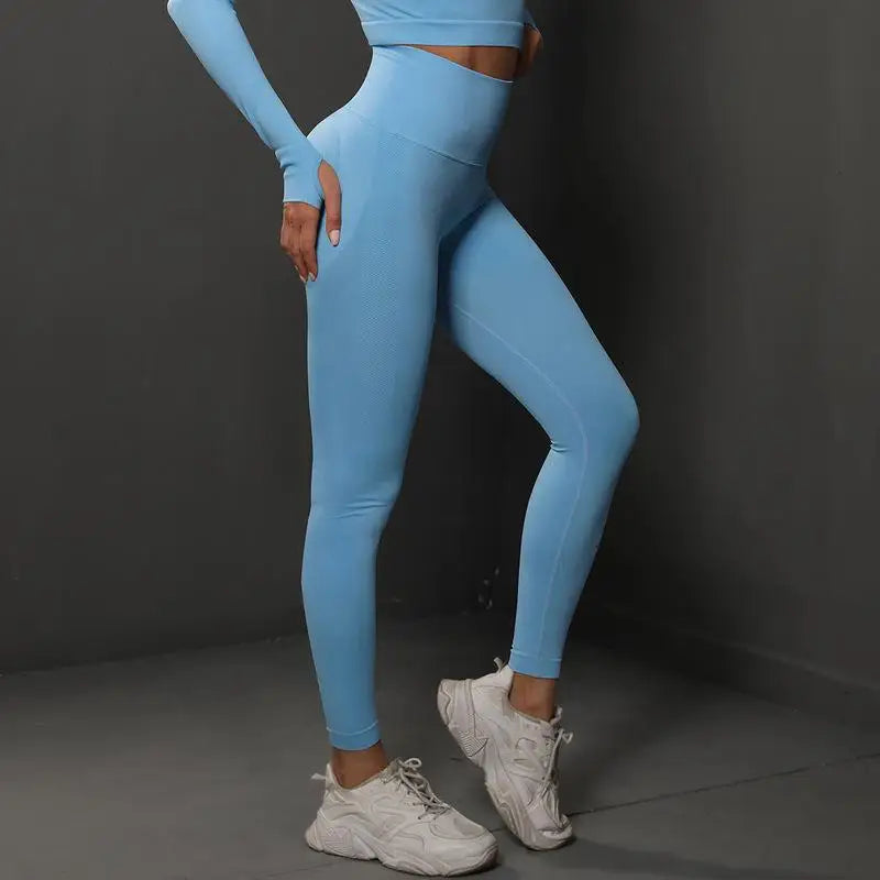 Women Seamless Yoga Pants Fitness Sports Running Sportswear Stretchy Lifting Tights