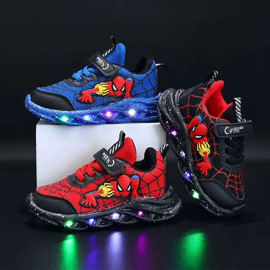 Casual Sneakers Red Black For Spring Boys Cartoon Mesh Outdoor Shoes Children