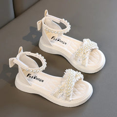 Children's Sandals Girls Princess Casual Bow Tie Roman Sandals Fashion