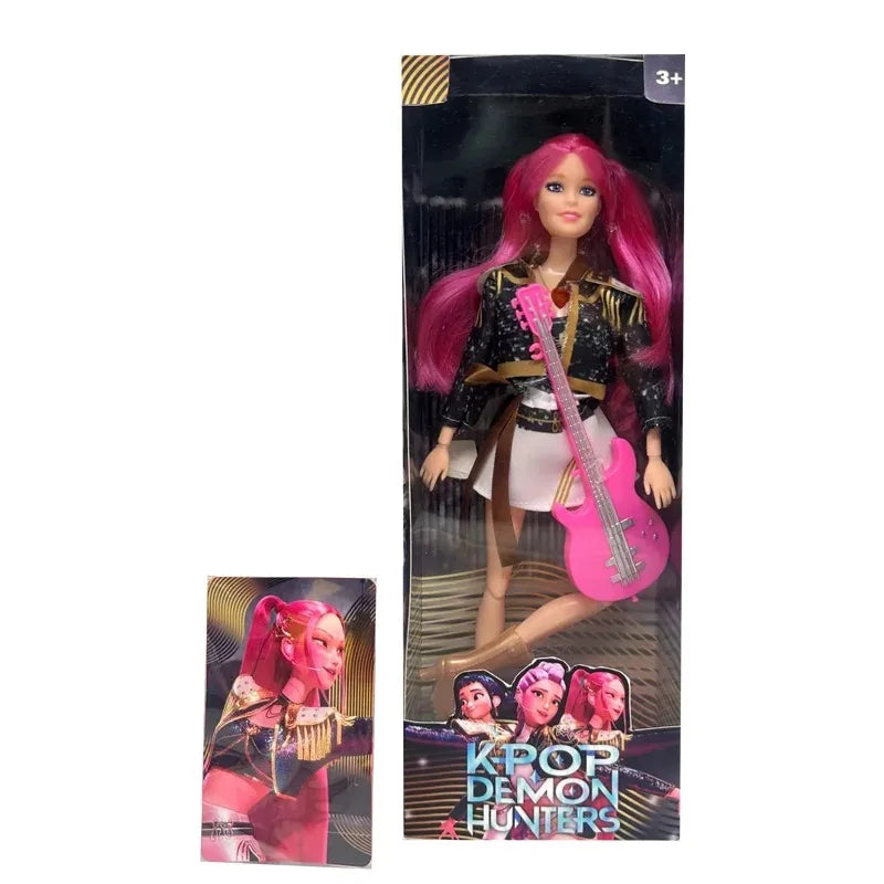 2025 Kpop Demon Hunters Live-Action Figure Toy Set with Theme Song Colorful Lights Action Figures for Fans And