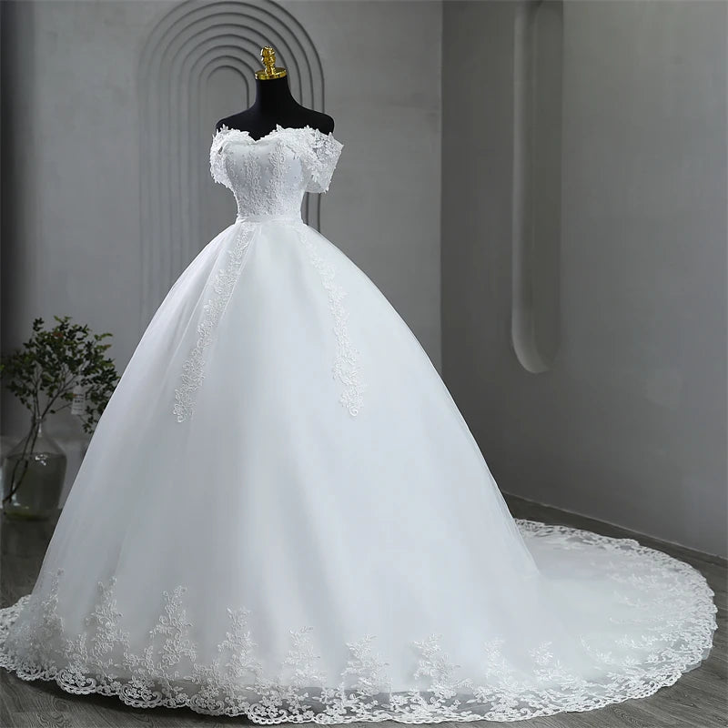 White Bridesmaid Dresses: Plus Size White Wedding Dresses Off The Shoulder