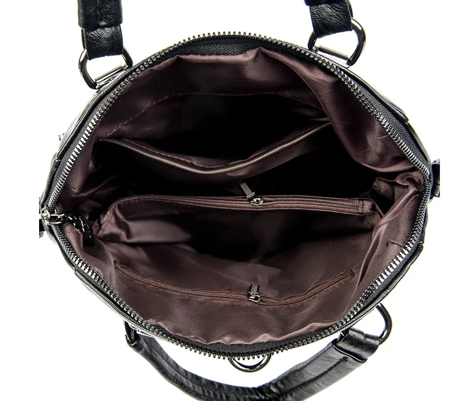 Hot Sale High Quality Leather Backpack Women Shoulder Bags Multifunction Travel Backpack School Bags for Girls Bagpack Mochila