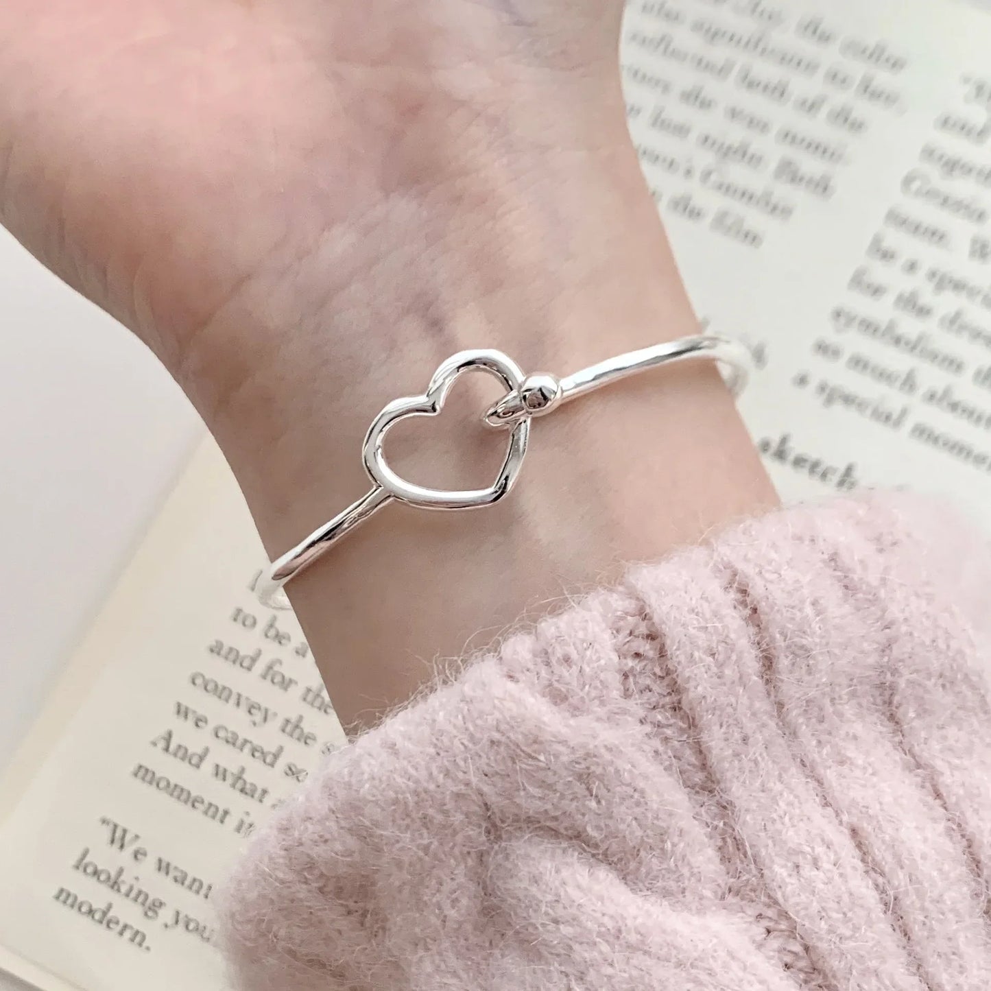 925 Sterling Silver Bangle Bracelet 2 Balls Geometric Polished Punk Stackable For Woman Girl Jewelry Gift Dropship Wholesale