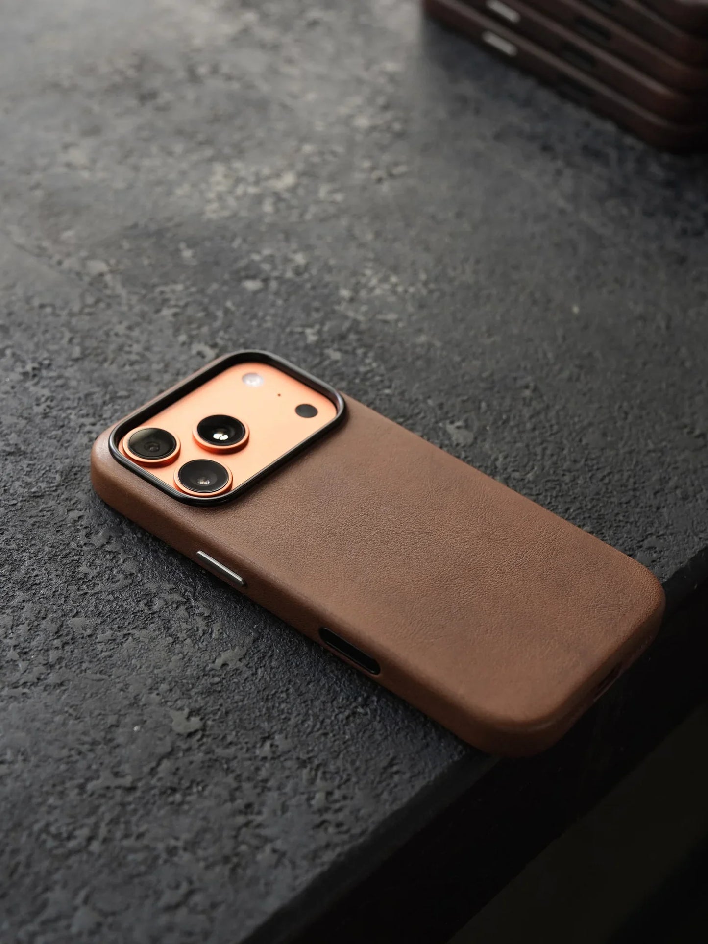 Magnetic Genuine Leather Case for iPhone 17 16 Pro Max 15 14 Compatible with MagSafe Nature Cowhide Retro Phone Cover