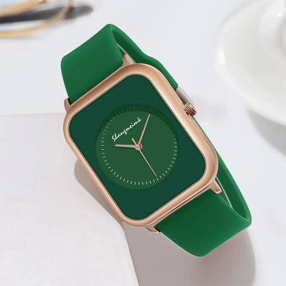 Casual Fashion Simple Personality Literal Women Silicone Quartz Watch