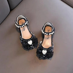 Children Sandals Rhinestone Bow Wedding Princess Girls Sandal Party Dance Baby