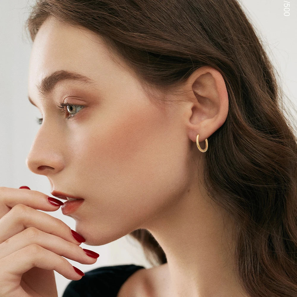 2/20PCS G23 Titanium Piercing Round Earrings Hoops with Zircon Ear Buckle Women Ear Tragus Cartilage Helix Piercing Jewelry
