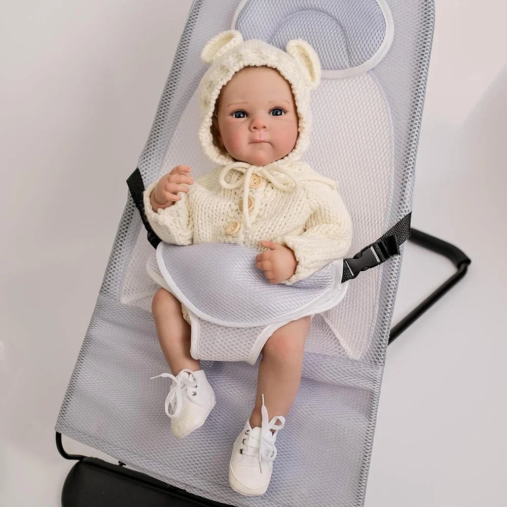 48cm Newborn Baby Dolls Full Body Silicone Vinyl Reborn Doll Realistic Alive Girl Already Lifelike Painted Like Real Toddler