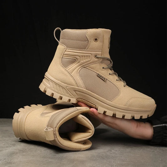 New Men's Boots Fashion Outdoor Boots Breathable Hiking Boots Summer Shoes Sneakers Lightweight Non-slip Men Desert Ankle Boots