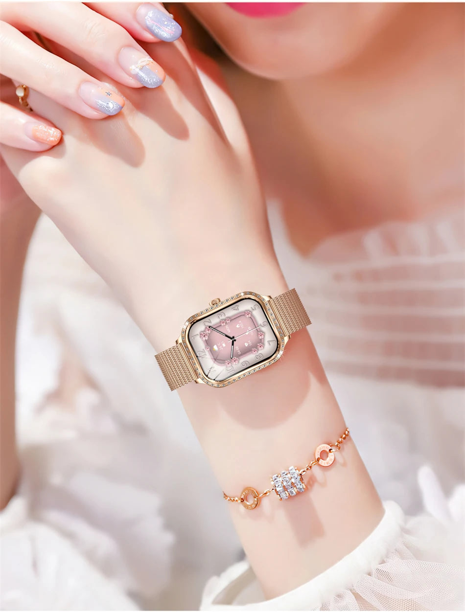 New Luxury Smart Watch Women 1.75" HD Display Heart Rate Sport Fitness IP68 Waterproof Bluetooth Call Smartwatch For Lady Gift