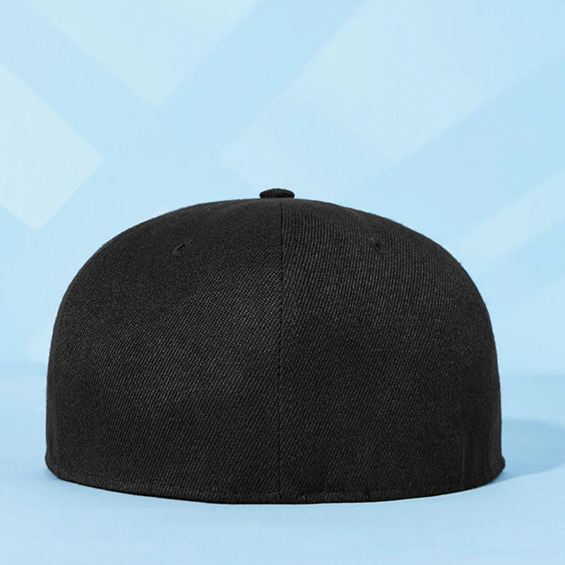 Big Bone Man Plus Size Baseball Caps Adult Flat Peak Hip Hop Fitted Hat Men Women Large Size Snapback Cap size 6 3/4 to size 8