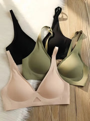 Bras for Women Push Up Wireless Bra Thin Pad U-back Brassiere Invisible Underwear