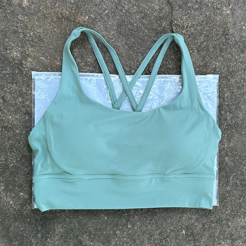 Women Fitness Bra Tights Yoga Vest High Strength Shockproof Gym Sports Top