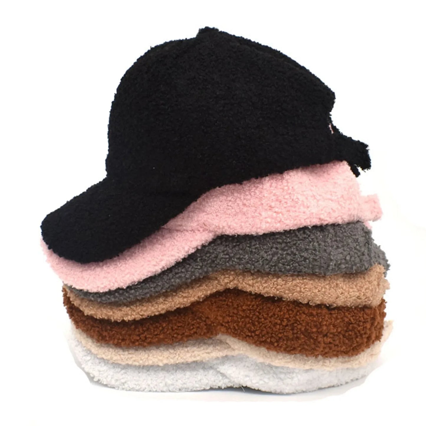 Cashmere Baseball Cap New Winter Windproof Lamb Wool Caps Warm Caps Women Men Plush Simple Hat Casual Comfortable Outdoor Hats