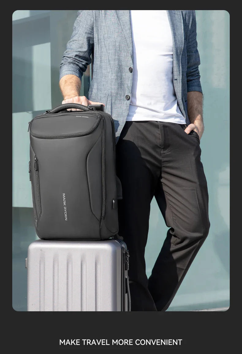 MARK RYDEN Business Backpack for Men Waterproof and Travel Laptop Backpack with USB Charging, Fits 17 Inch Laptop and Tech Gear