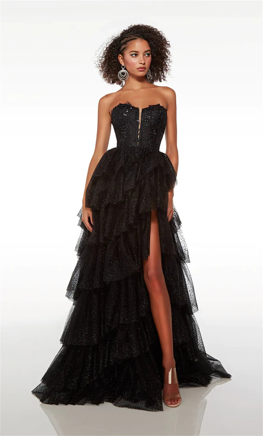 Homecoming Dresses: Prom Dresses Glitter Tulle Layering Prom Dress