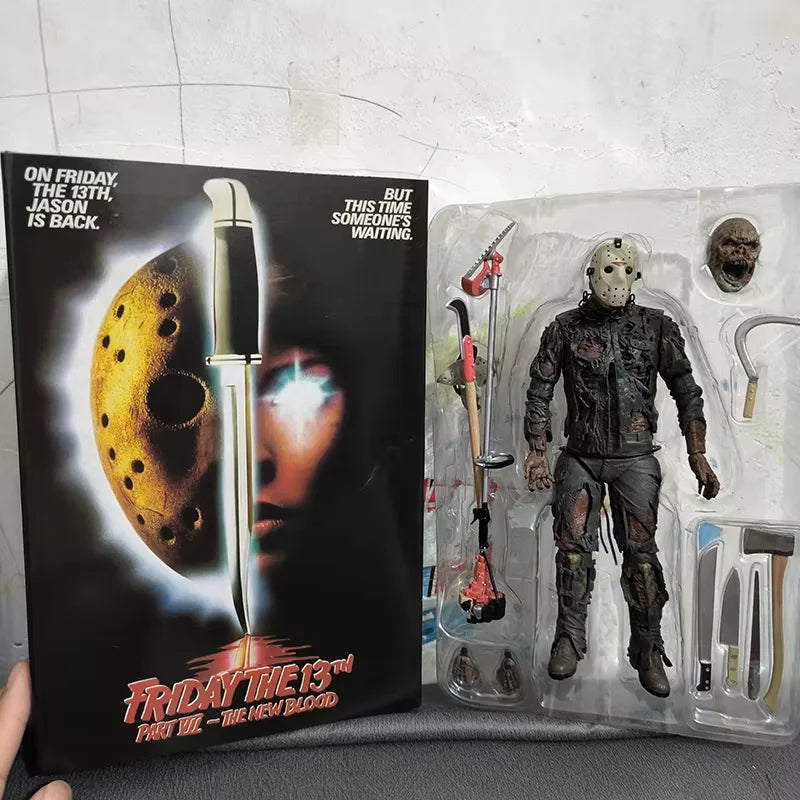 NECA Friday The 13th Figure Pennywise Part VII 7 New Blood Ultimate Jason Voorhees Action Figure Model Horror Halloween Gift