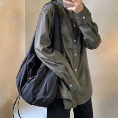 Women Bag Nylon Bucket Fashion Solid Zipper SOFT Shoulder Bag Purses