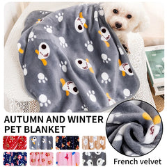 Warm Soft Pet Dog Blanket Mat Plush Thin Pet Sleeping Blanket for Dogs Cats Warm