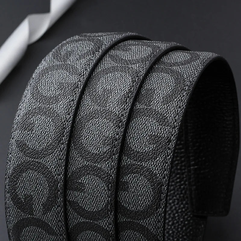 Top-quality cowhide and leather men's belt, fashionable and casual luxury brand jeans belt, multifunctional design men's belt