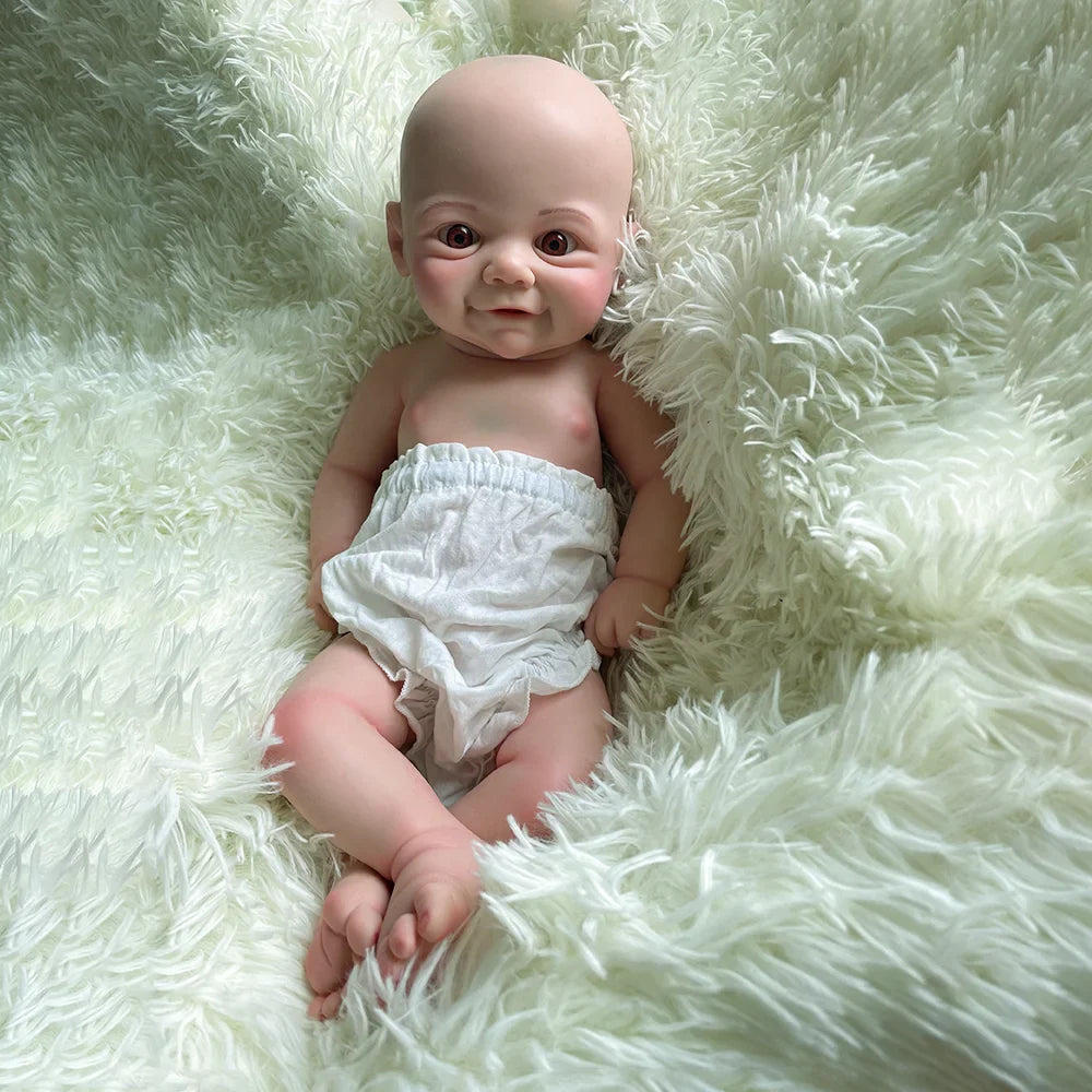 Soft 18 Inch Reborn doll Full Body Platinum silicone soft Girl Handmade Baby Real Lifelike doll for christmas gift birthday toy