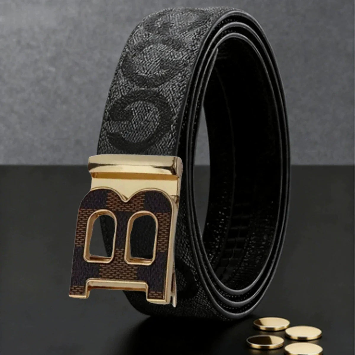High Quality Luxury Brand Designer Canvas Belts Male Automatic B Buckle Men belts Genuine Leather Belt for men Strap for Jeans