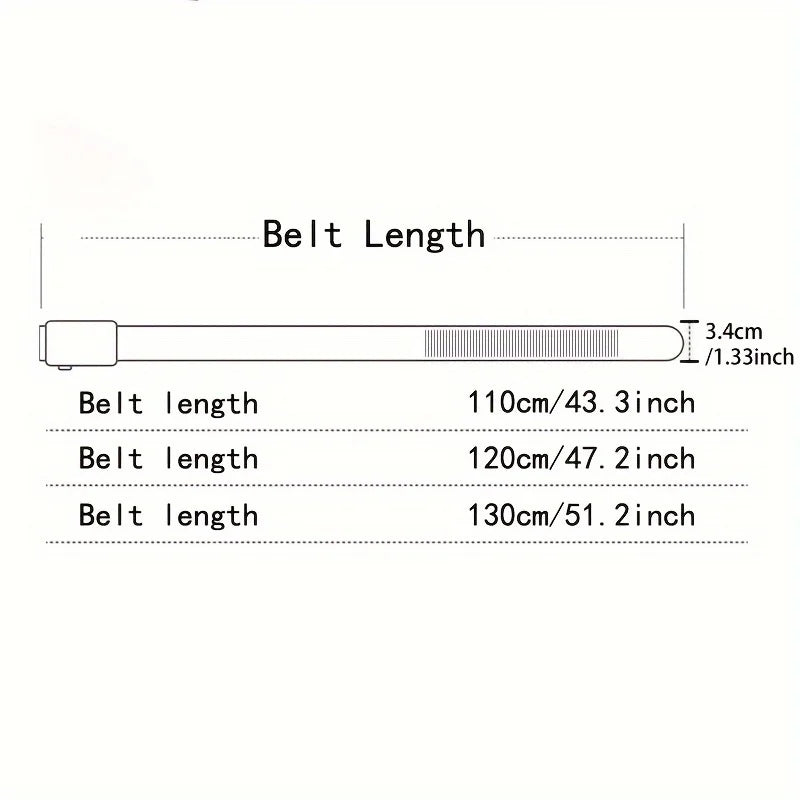 2pcs Men's Belt Outdoor Leisure Sports Belt Toothless Quick Release Automatic Buckle Quality Black Belt