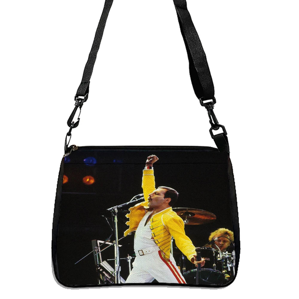 Freddie Mercury Printed bag, Lightweight Shoulder Bag, Portable Work Handbag