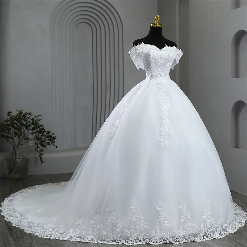 White Bridesmaid Dresses: Plus Size White Wedding Dresses Off The Shoulder