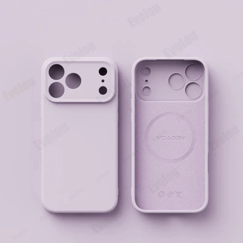 Matte Skin Liquid Silicone Case for Iphone 17 Pro Max Magnetic Magsafe Wireless Charging Candy Bumper for Iphone 17 Air 17pro