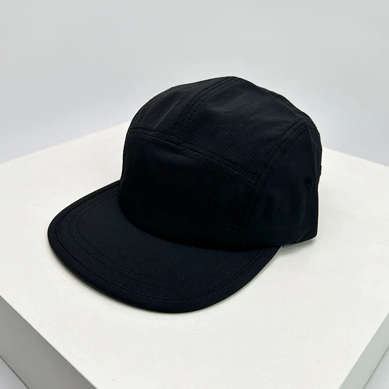 New Unisex Flat Eaves Quick Drying Solid Baseball Hats Breathable Simple Sunshade Outdoor Peaked Caps Versatile Fashion Retro