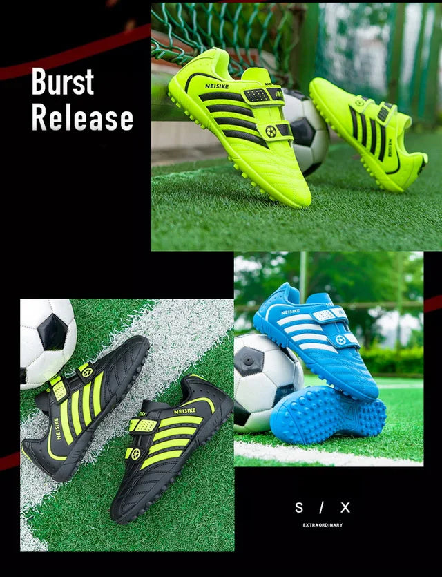 Kids Soccer Shoes School Football Boots Cleats Grass Sneakers Boy Girl Outdoor