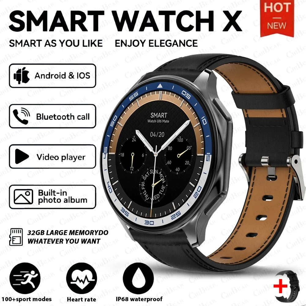 OPPO DT Watch X Bluetooth Call Smart Watch 4GB Memory Recording MP3+MP4 Playback 3D Visual Surround Smartwatches Men 2025 New