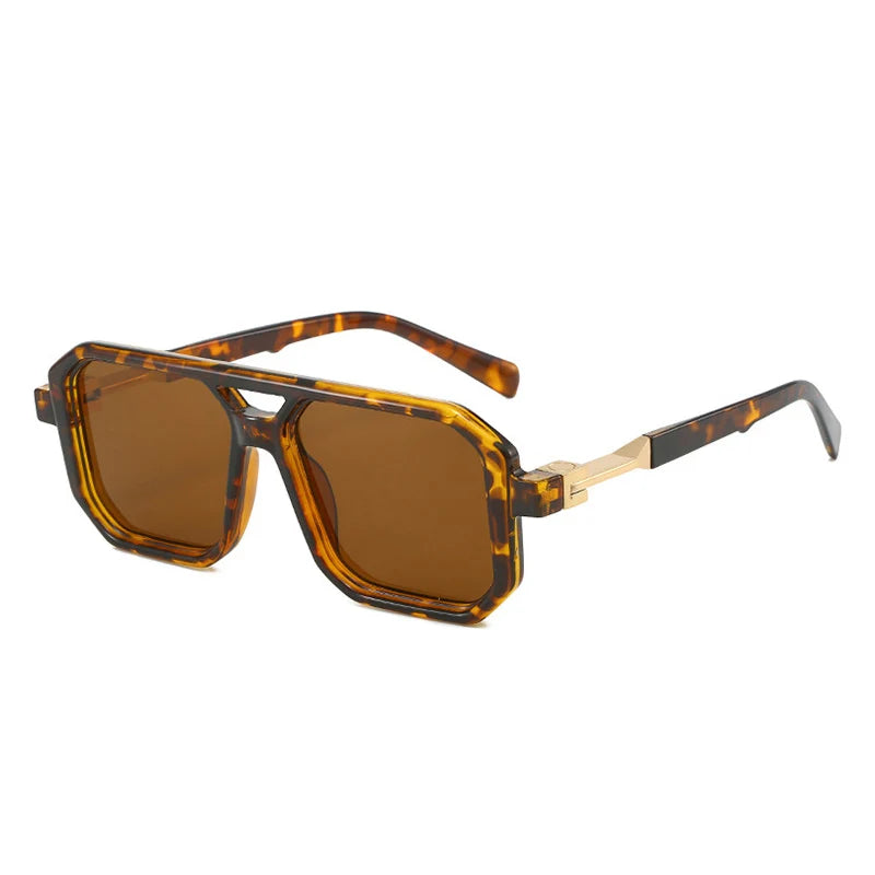 SHAUNA New Double Bridges Square Sunglasses Women Fashion Gradient Shades UV400 Retro Polygon Men Sun Glasses